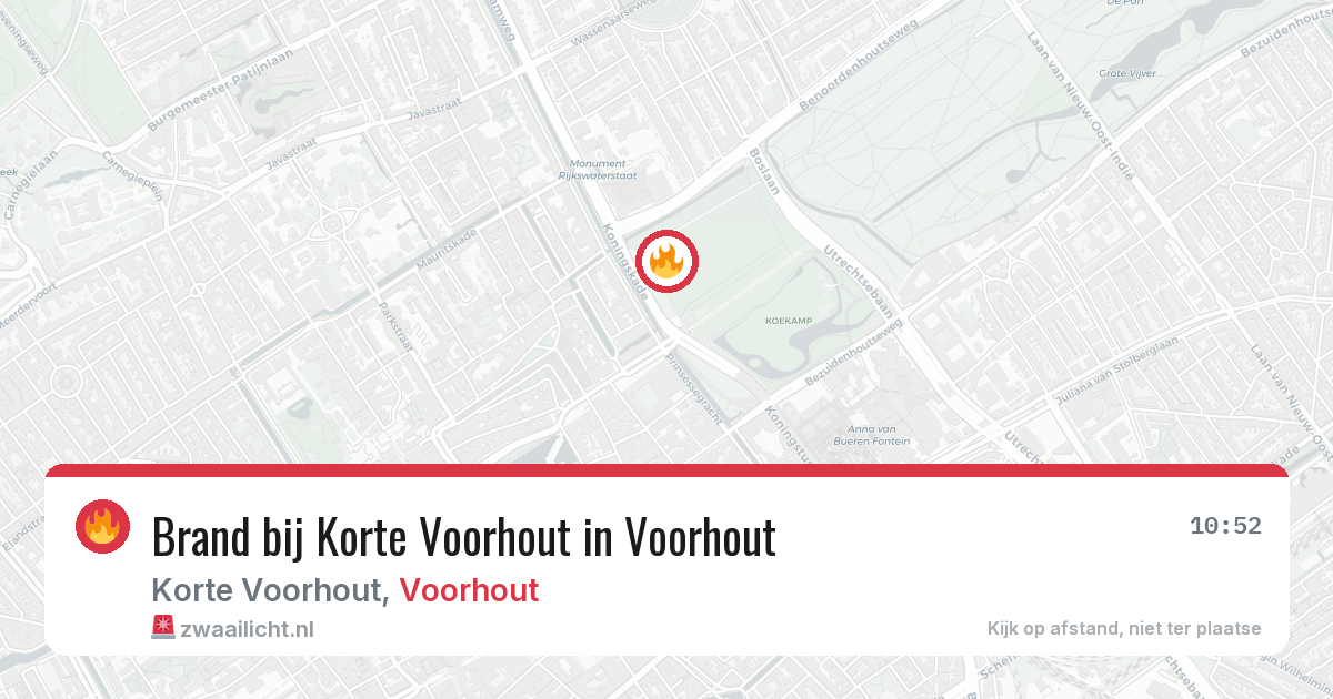 Brand bij Korte Voorhout in Voorhout — 26 jun 2026