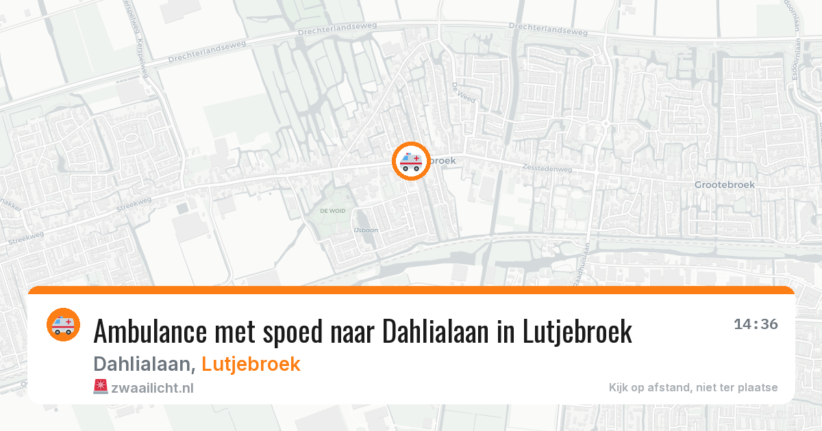 Ambulance met spoed naar Dahlialaan in Lutjebroek — 18 apr 2026