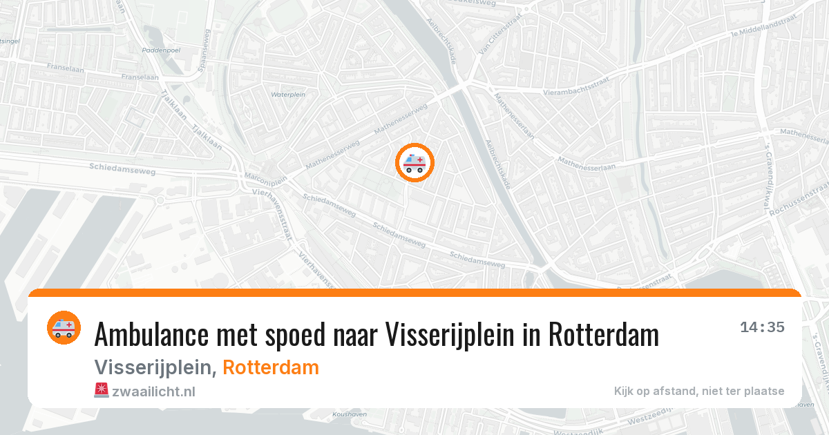 Ambulance met spoed naar Visserijplein in Rotterdam — 13 aug 2026