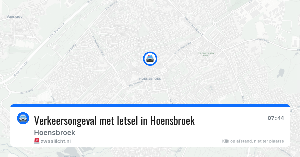 Verkeersongeval met letsel in Hoensbroek — 24 jun 2026