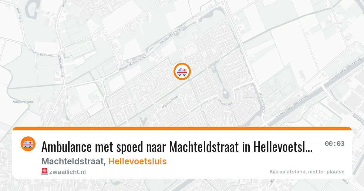 Ambulance met spoed naar Machteldstraat in Hellevoetsluis — 20 apr 2026