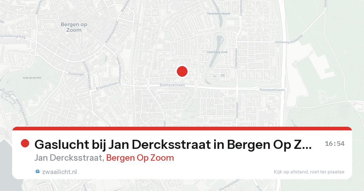 Gaslucht bij Jan Dercksstraat in Bergen Op Zoom — 15 aug 2026
