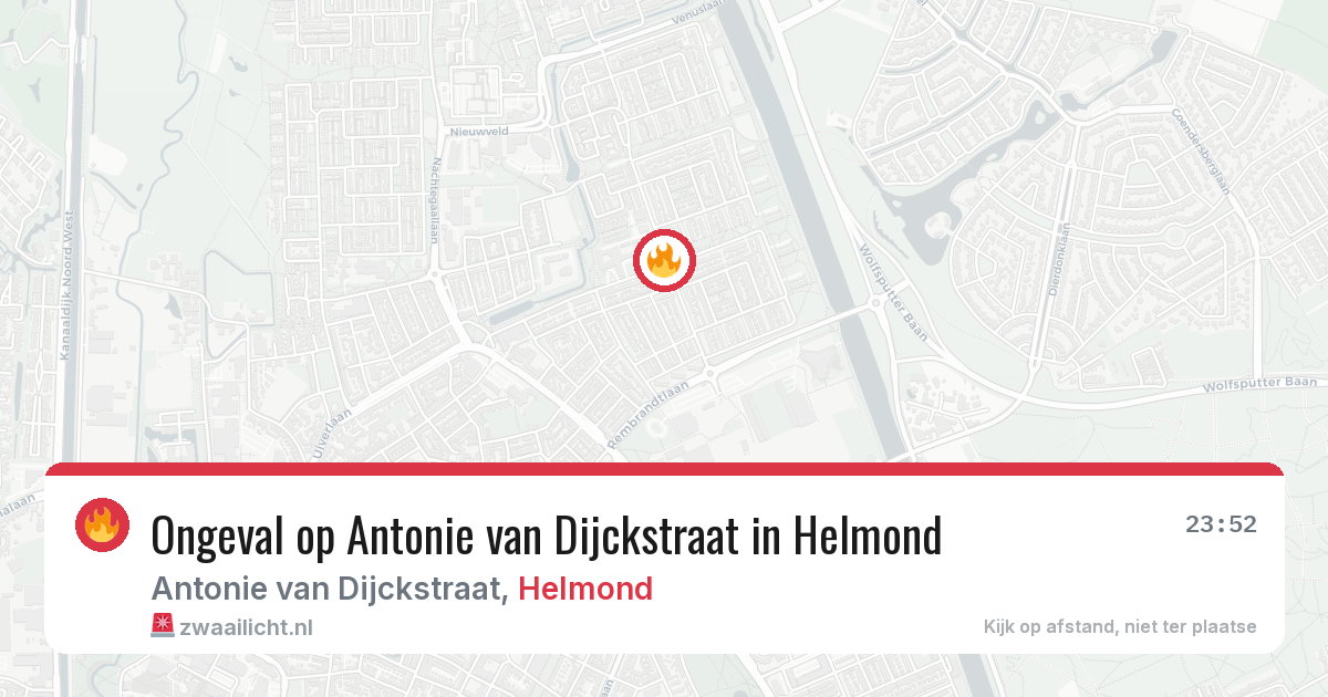 Ongeval op Antonie van Dijckstraat in Helmond — 6 mrt 2026