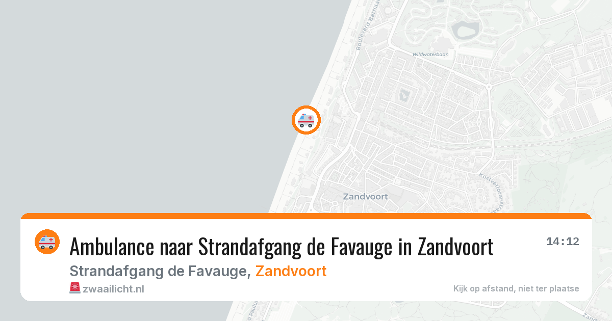 Ambulance naar Strandafgang de Favauge in Zandvoort — 23 jun 2026