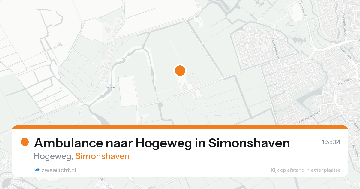 Ambulance naar Hogeweg in Simonshaven — 8 aug 2026