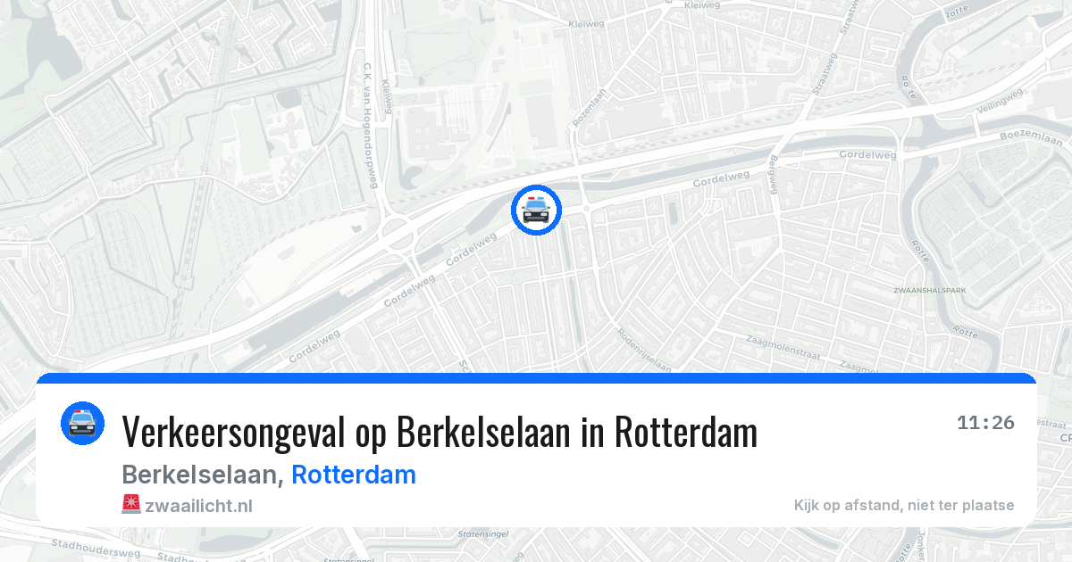 Verkeersongeval op Berkelselaan in Rotterdam — 18 mrt 2026