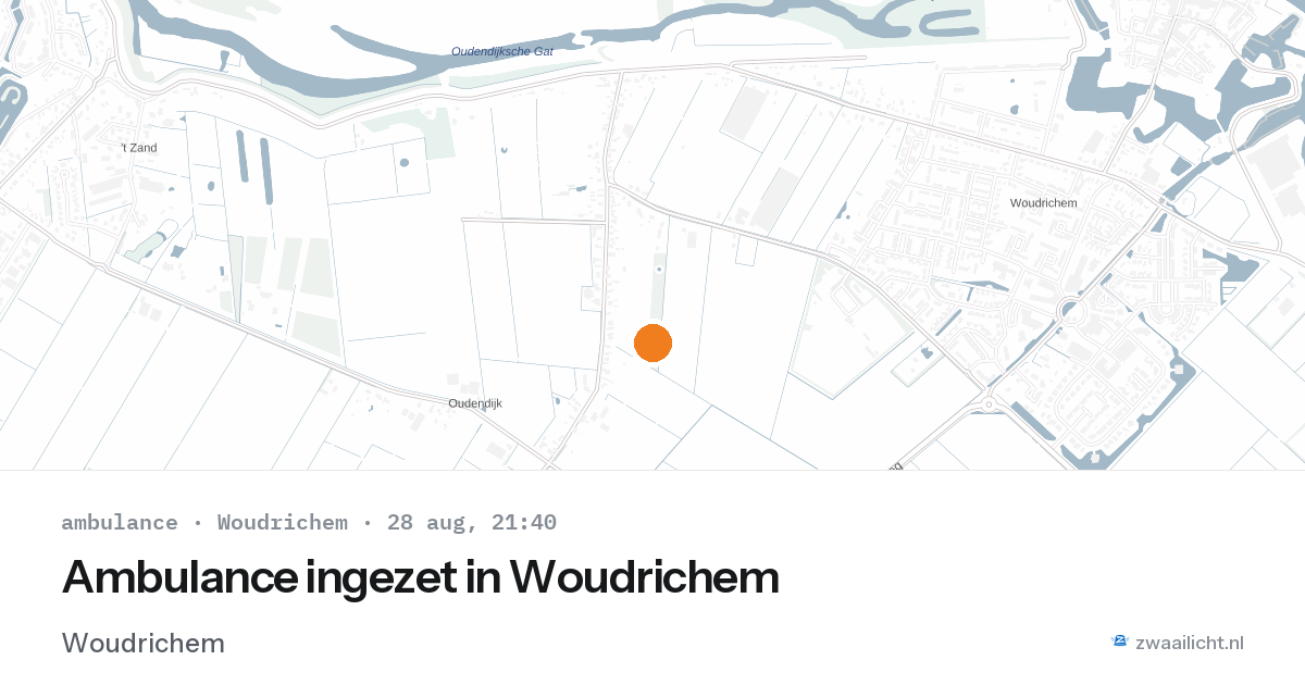 Ambulance ingezet in Woudrichem — 28 aug 2026