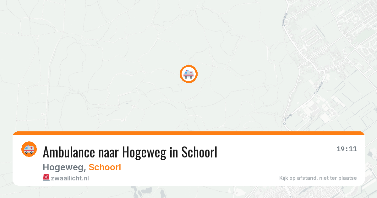 Ambulance naar Hogeweg in Schoorl — 30 jun 2026