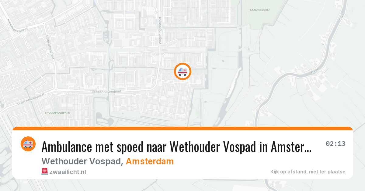 Ambulance met spoed naar Wethouder Vospad in Amsterdam — 10 apr 2026