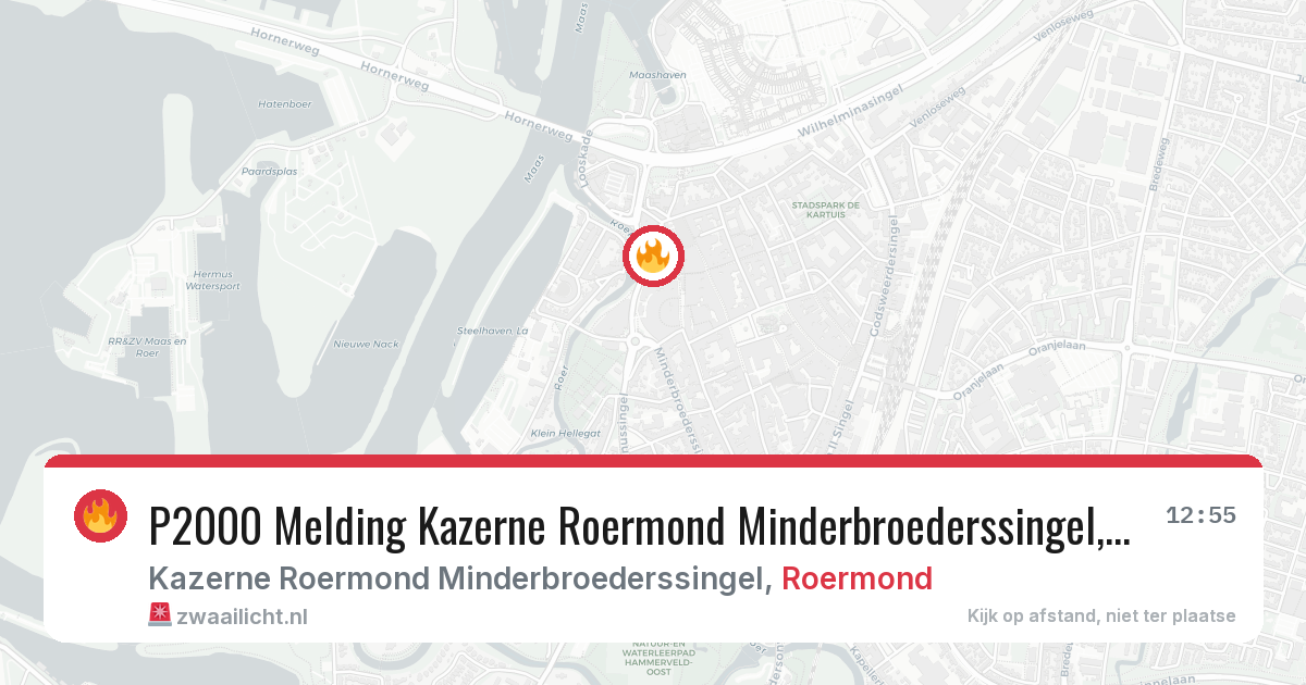 P2000 Melding Kazerne Roermond Minderbroederssingel, Roermond — 30 jan 2026