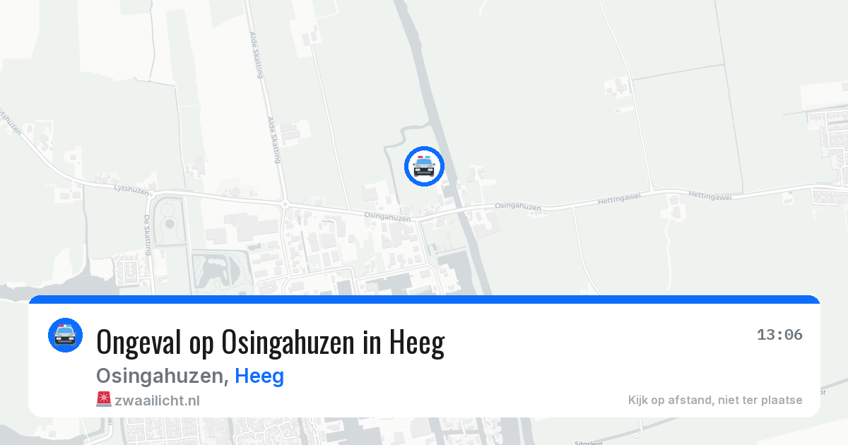 Ongeval op Osingahuzen in Heeg — 12 mei 2026