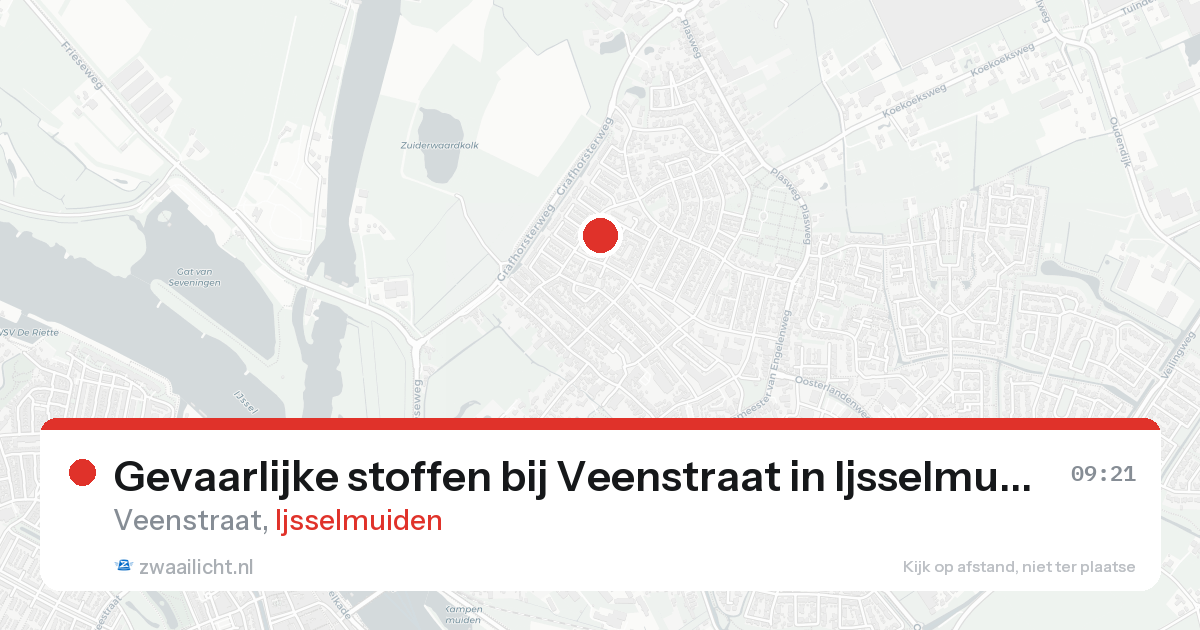 Gevaarlijke stoffen bij Veenstraat in Ijsselmuiden — 24 aug 2026
