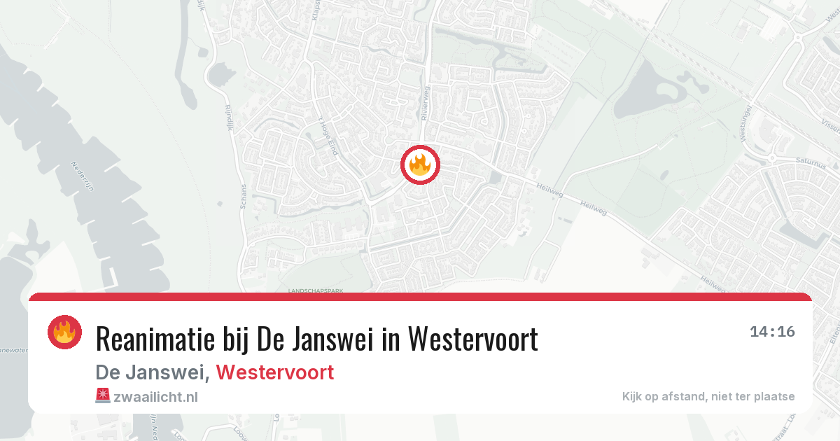 Reanimatie bij De Janswei in Westervoort — 3 jul 2026