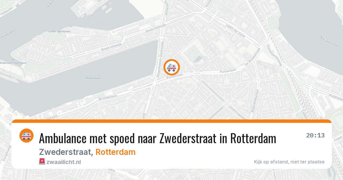 Ambulance met spoed naar Zwederstraat in Rotterdam — 15 mrt 2026