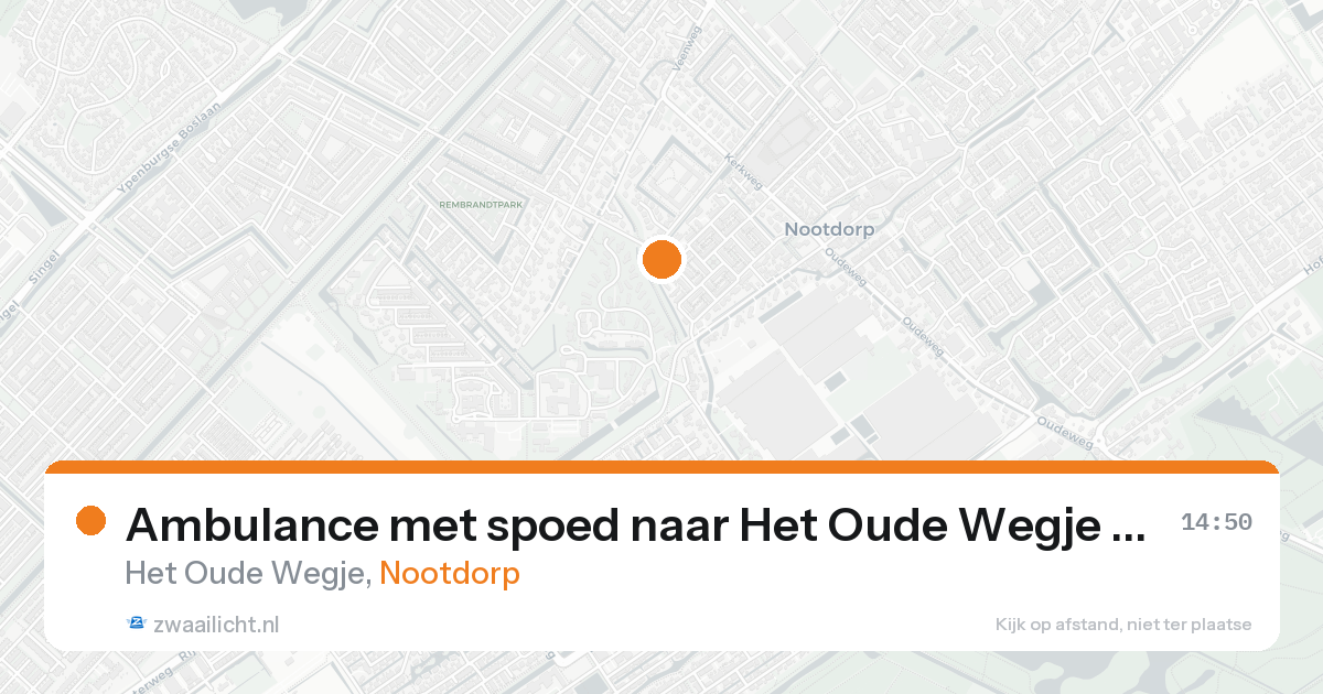 Ambulance met spoed naar Het Oude Wegje in Nootdorp — 21 aug 2026
