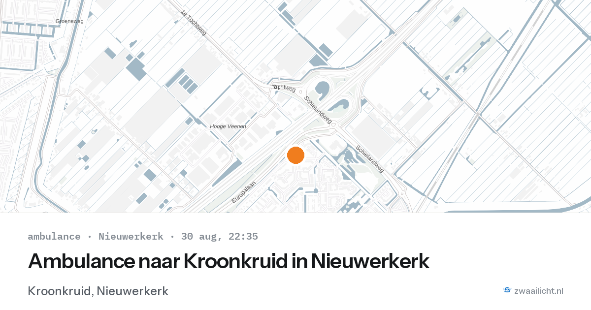Ambulance naar Kroonkruid in Nieuwerkerk — 30 aug 2026