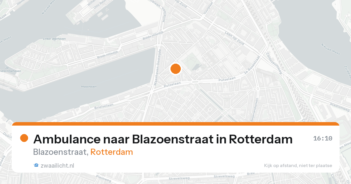 Ambulance naar Blazoenstraat in Rotterdam — 24 aug 2026