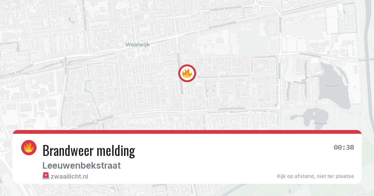 Brandweer melding — 6 jul 2026