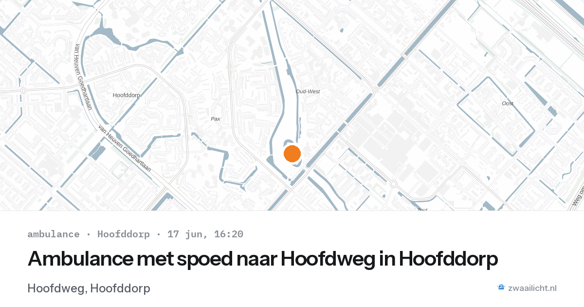Ambulance met spoed naar Hoofdweg in Hoofddorp — 17 jun 2026