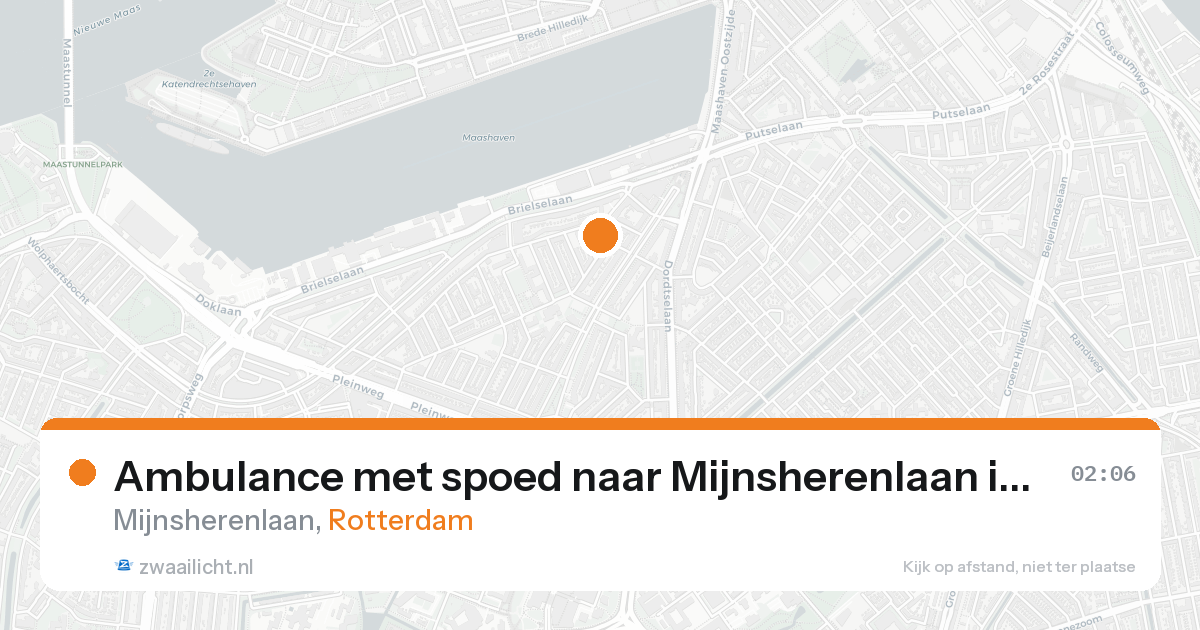 Ambulance met spoed naar Mijnsherenlaan in Rotterdam — 18 aug 2026