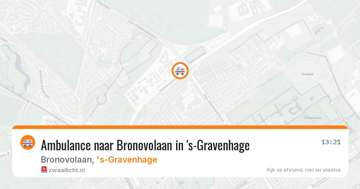 Ambulance naar Bronovolaan in 's-Gravenhage — 8 jul 2026