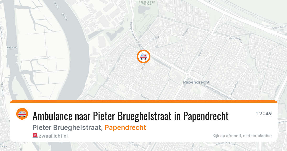 Ambulance naar Pieter Brueghelstraat in Papendrecht — 17 jun 2026