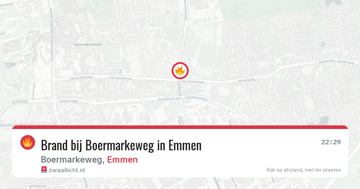 Brand bij Boermarkeweg in Emmen — 29 mei 2026
