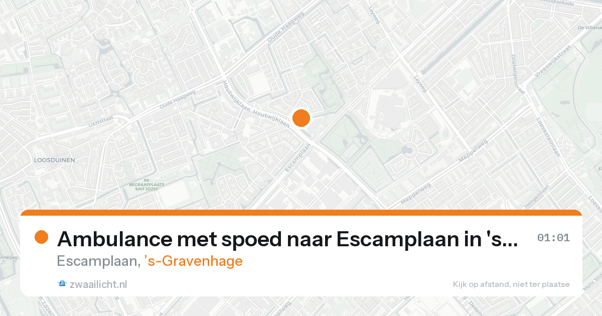 Ambulance met spoed naar Escamplaan in 's-Gravenhage — 18 aug 2026