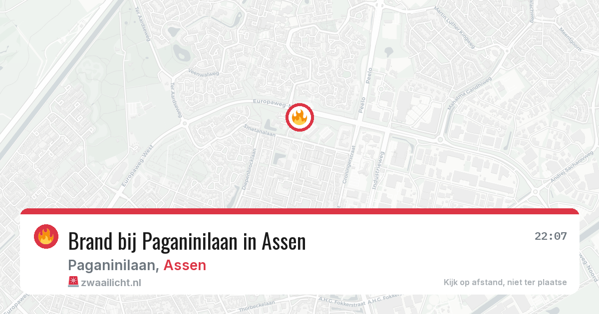 Brand bij Paganinilaan in Assen — 28 mrt 2026