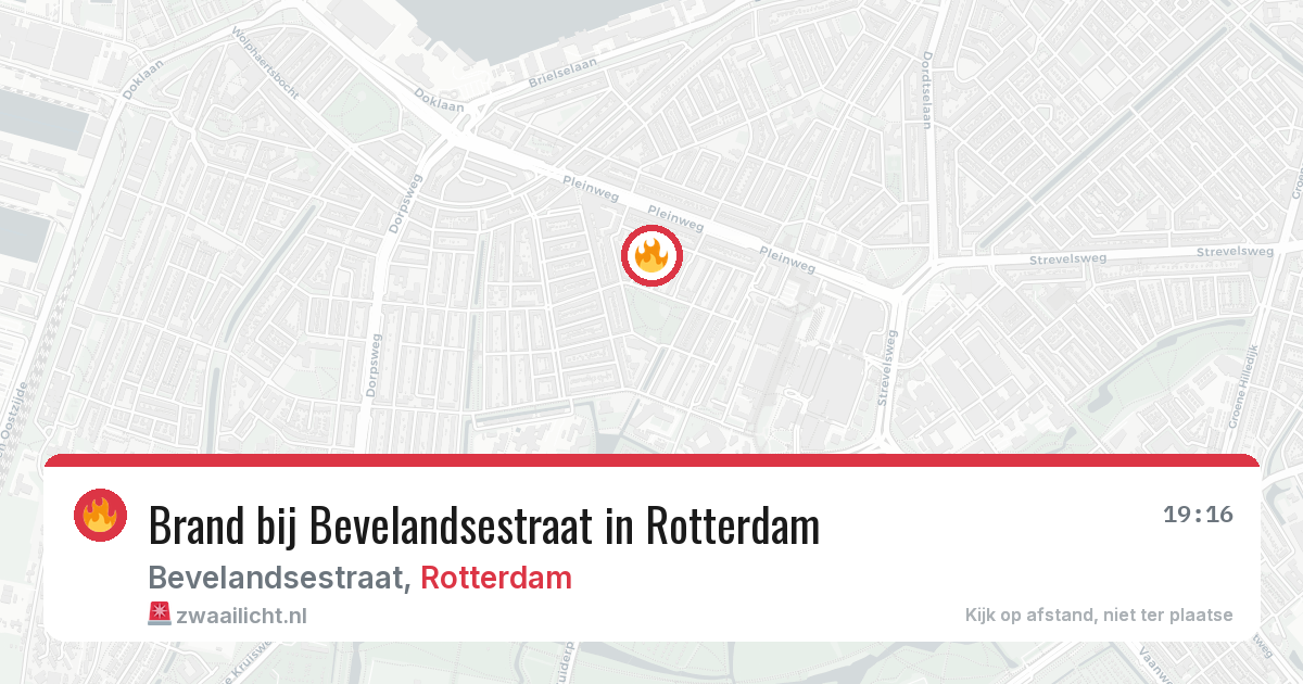 Brand bij Bevelandsestraat in Rotterdam — 9 jun 2026