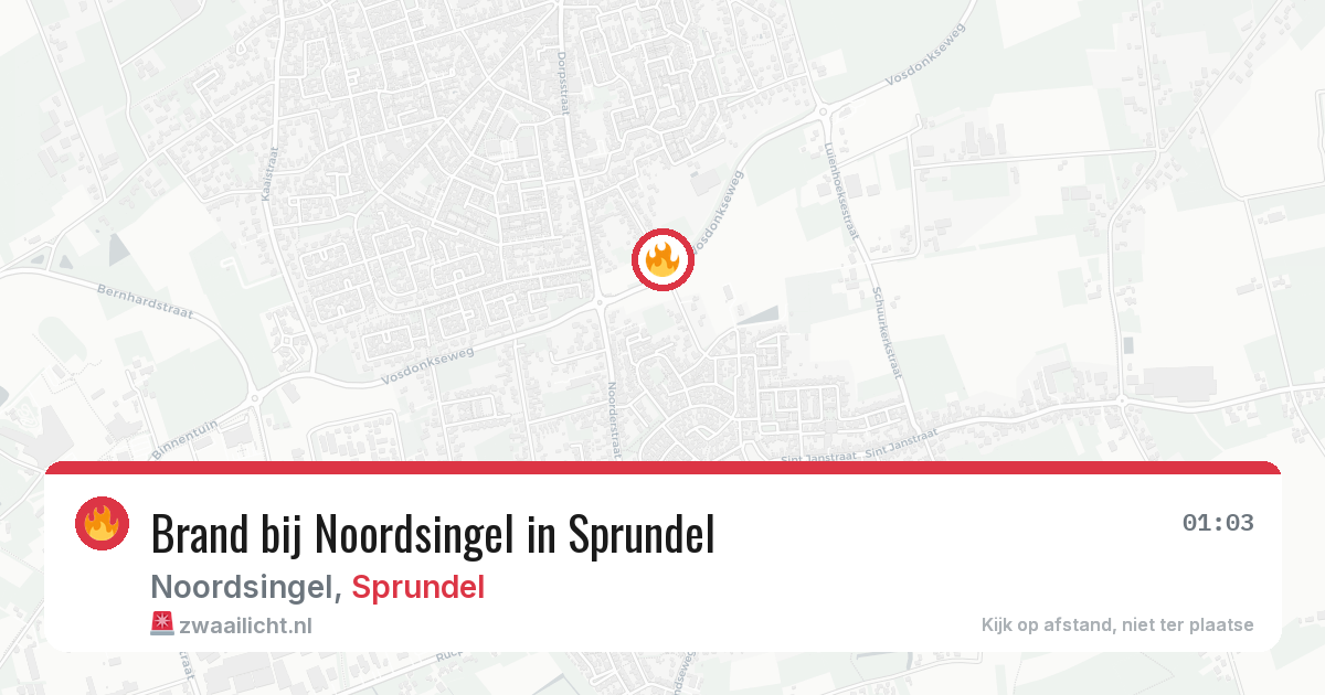 Brand bij Noordsingel in Sprundel — 13 apr 2026