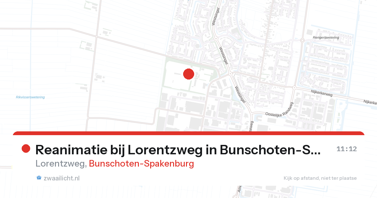 Reanimatie bij Lorentzweg in Bunschoten-Spakenburg — 27 aug 2026