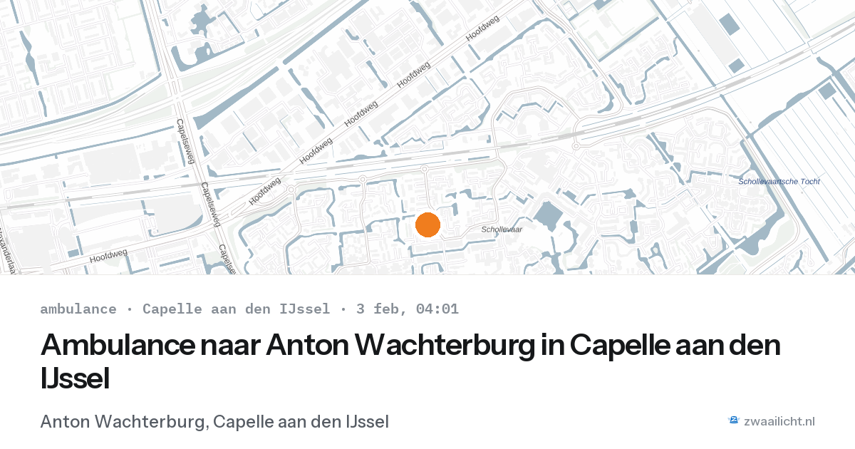 Ambulance naar Anton Wachterburg in Capelle aan den IJssel — 3 feb 2026