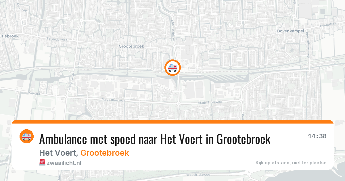 Ambulance met spoed naar Het Voert in Grootebroek — 29 jun 2026