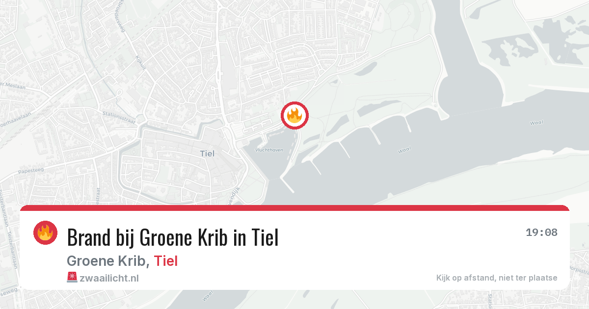 Brand bij Groene Krib in Tiel — 1 jul 2026