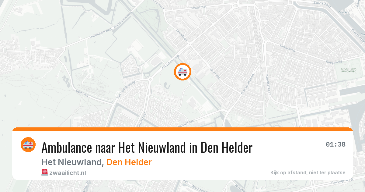 Ambulance naar Het Nieuwland in Den Helder — 29 mei 2026