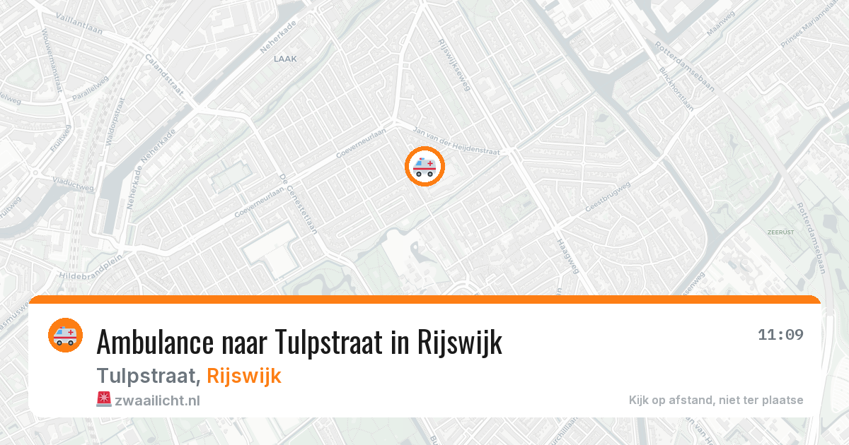 Ambulance naar Tulpstraat in Rijswijk — 30 jul 2026