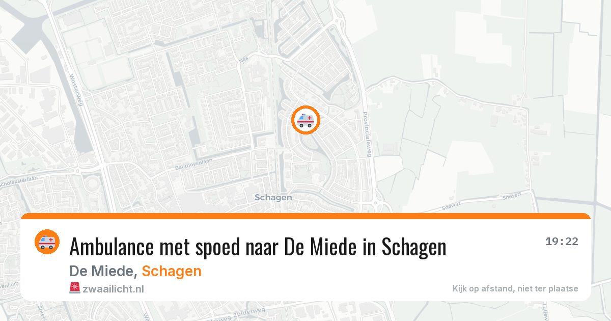 Ambulance met spoed naar De Miede in Schagen — 20 jan 2026