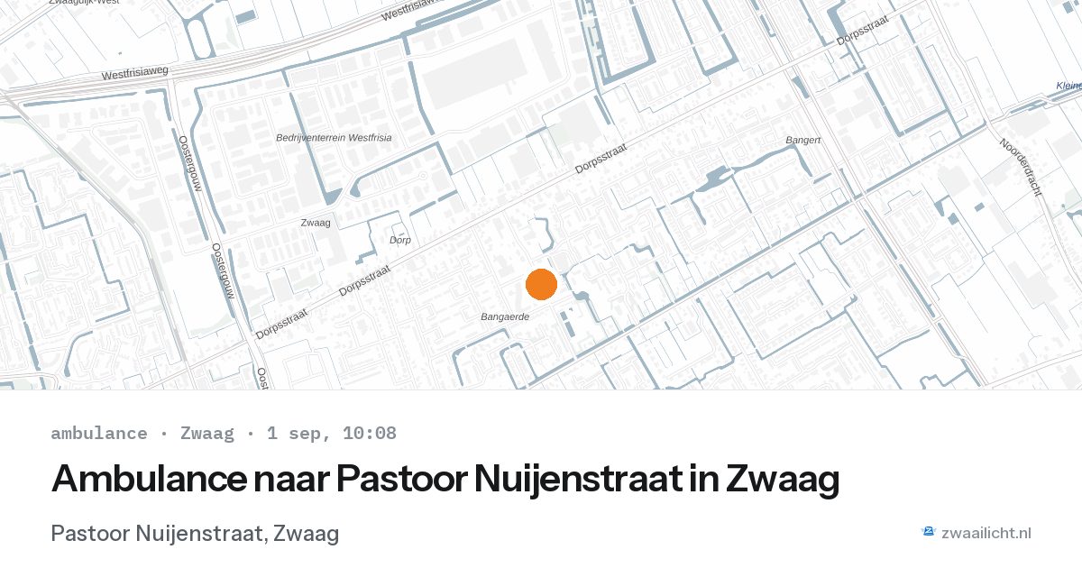 Ambulance naar Pastoor Nuijenstraat in Zwaag — 1 sep 2026