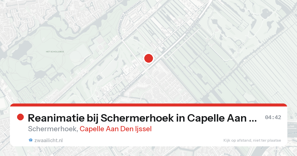 Reanimatie bij Schermerhoek in Capelle Aan Den Ijssel — 31 jan 2026