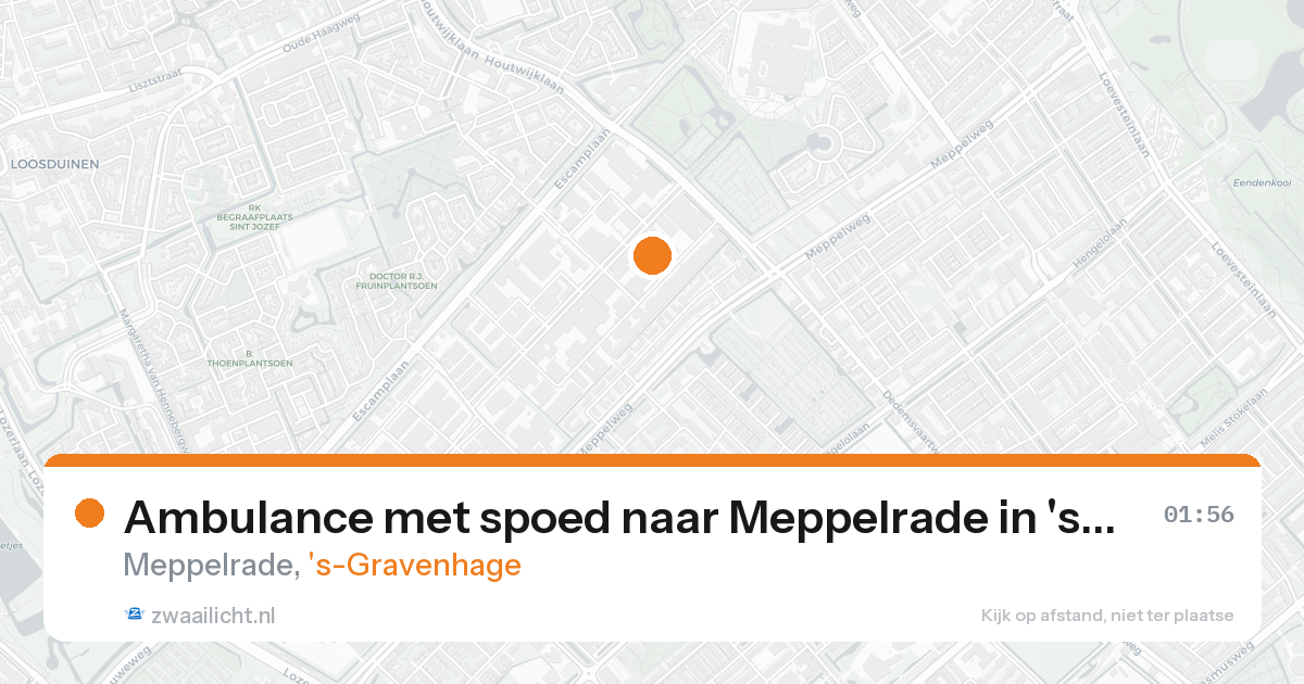 Ambulance met spoed naar Meppelrade in 's-Gravenhage — 12 mei 2026
