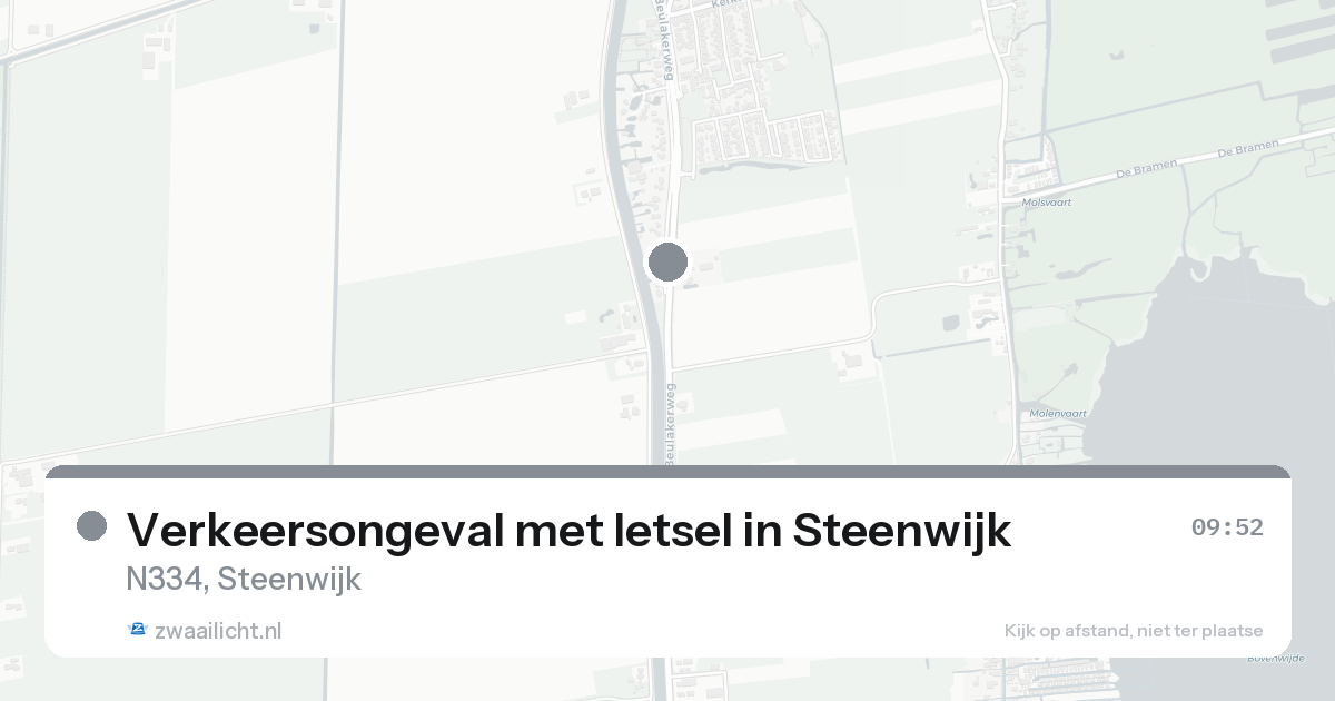 Verkeersongeval met letsel in Steenwijk — 12 aug 2026
