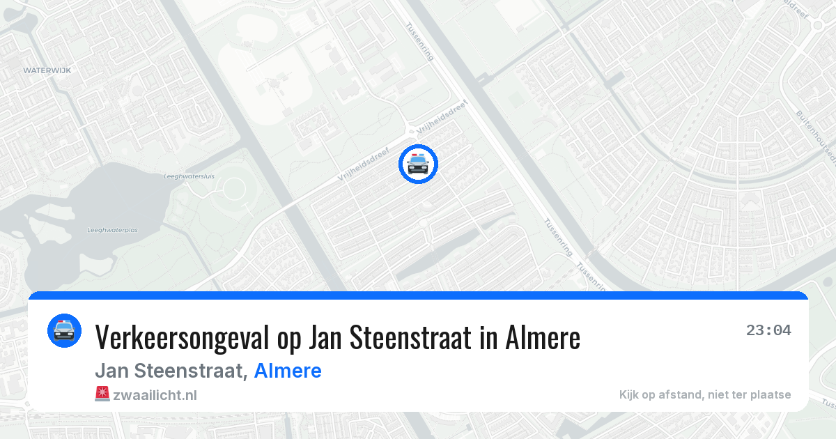 Verkeersongeval op Jan Steenstraat in Almere — 6 jul 2026