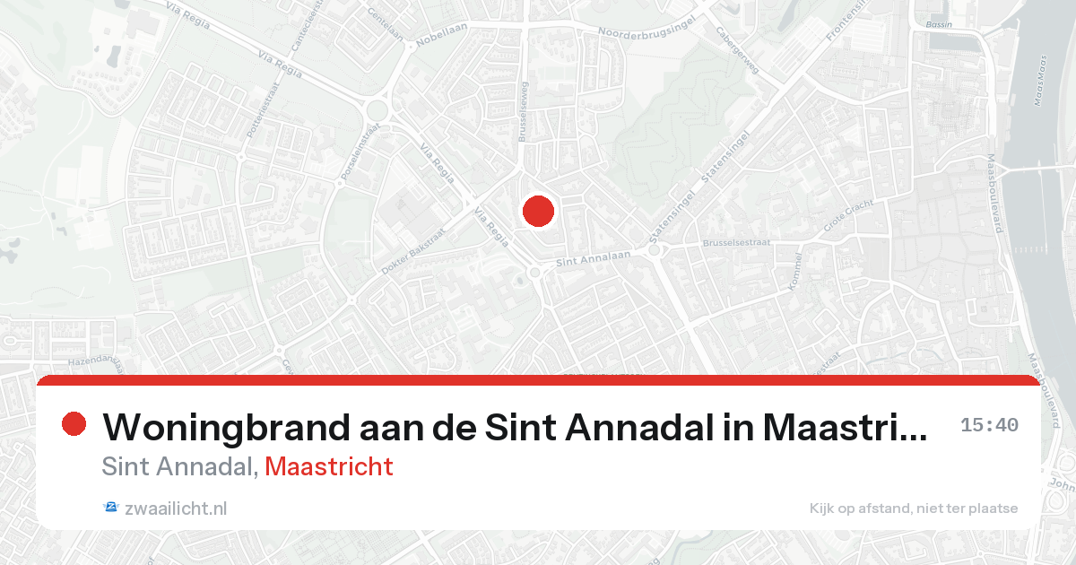 Woningbrand aan de Sint Annadal in Maastricht — 22 aug 2026