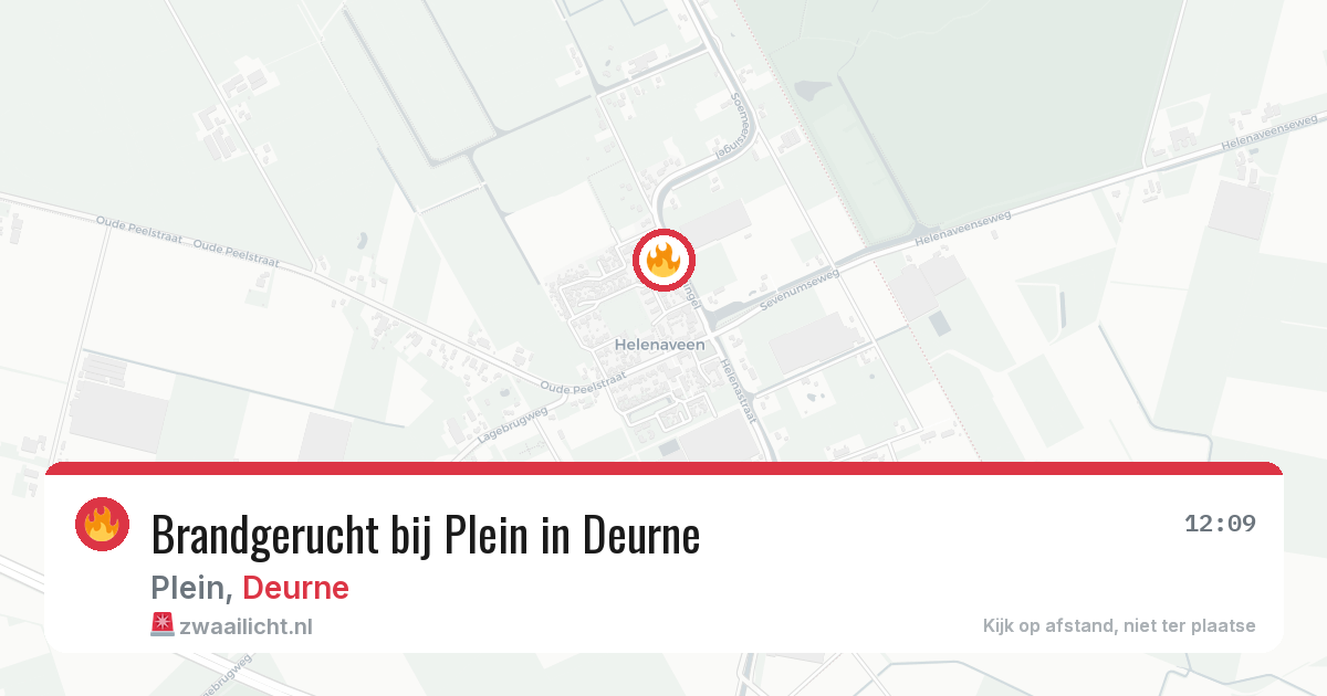 Brandgerucht bij Plein in Deurne — 17 jun 2026