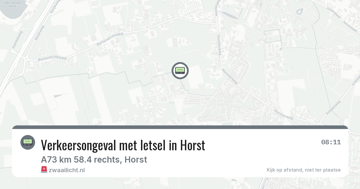 Verkeersongeval met letsel in Horst — 1 jun 2026