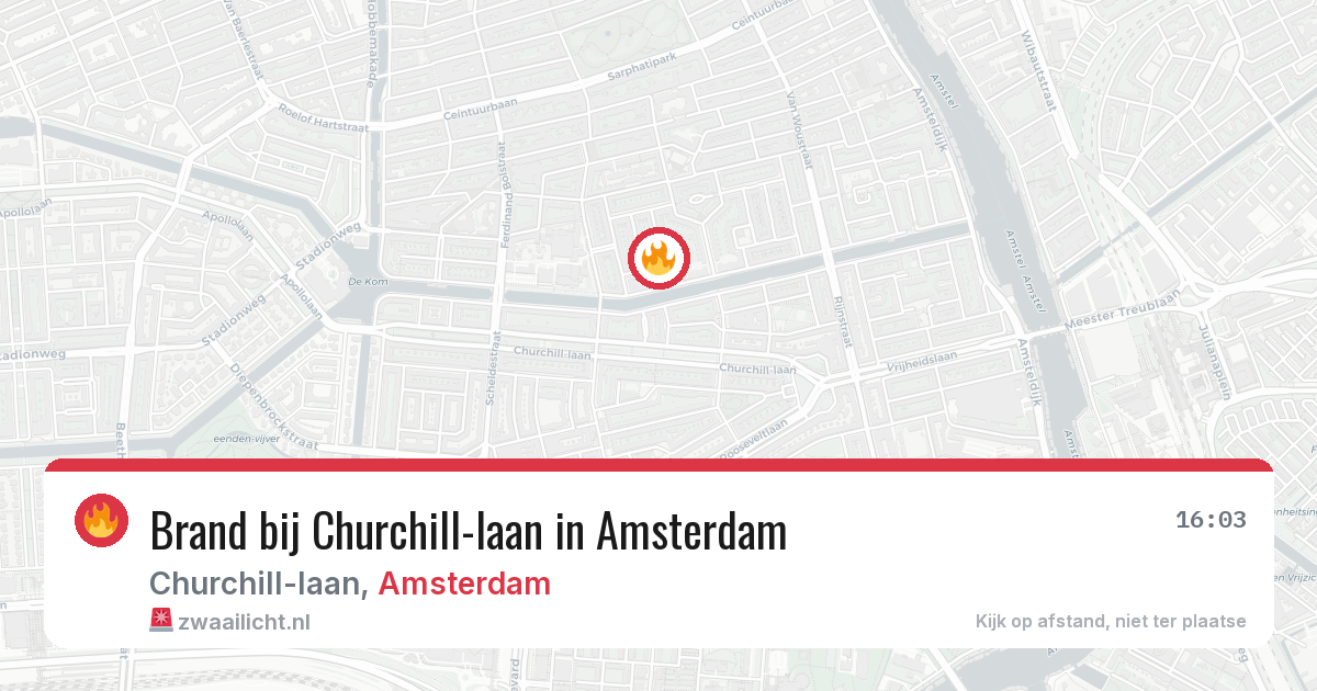 Brand bij Churchill-laan in Amsterdam — 2 jul 2026