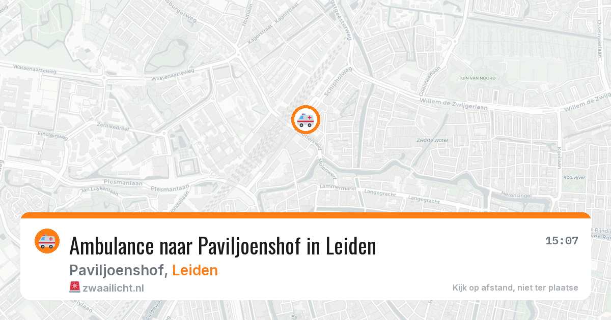 Ambulance naar Paviljoenshof in Leiden — 8 feb 2026