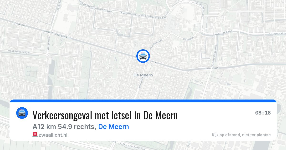 Verkeersongeval met letsel in De Meern — 4 jun 2026