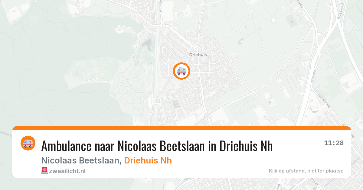Ambulance naar Nicolaas Beetslaan in Driehuis Nh — 11 aug 2026